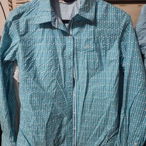 Ariat Blue Button Down Shirt for Women